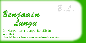 benjamin lungu business card